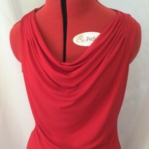 Red Cowl neck Calvin Klein blouse